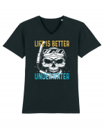 Life Is Better Underwater Tricou mânecă scurtă guler V Bărbat Presenter