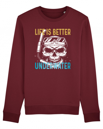 Life Is Better Underwater Burgundy
