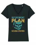 Retirement Plan Scuba Diving Tricou mânecă scurtă guler V Damă Evoker