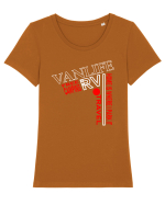 Vanlife. Home Is Where I Park It Tricou mânecă scurtă guler larg fitted Damă Expresser
