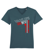 Vanlife. Home Is Where I Park It Tricou mânecă scurtă guler V Bărbat Presenter
