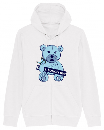 Don't Touch Me - Blue Teddy Bear White