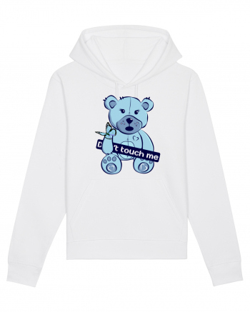 Don't Touch Me - Blue Teddy Bear White