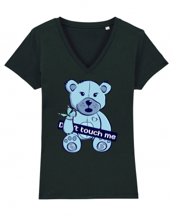 Don't Touch Me - Blue Teddy Bear Black