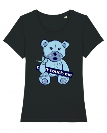 Don't Touch Me - Blue Teddy Bear Black