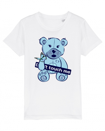Don't Touch Me - Blue Teddy Bear White
