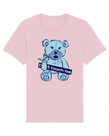 Don't Touch Me - Blue Teddy Bear Cotton Pink