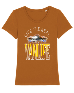 Vanlife Tricou mânecă scurtă guler larg fitted Damă Expresser