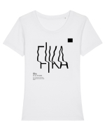 FIKA - Appreciation Tricou mânecă scurtă guler larg fitted Damă Expresser