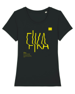 FIKA - Appreciation Tricou mânecă scurtă guler larg fitted Damă Expresser