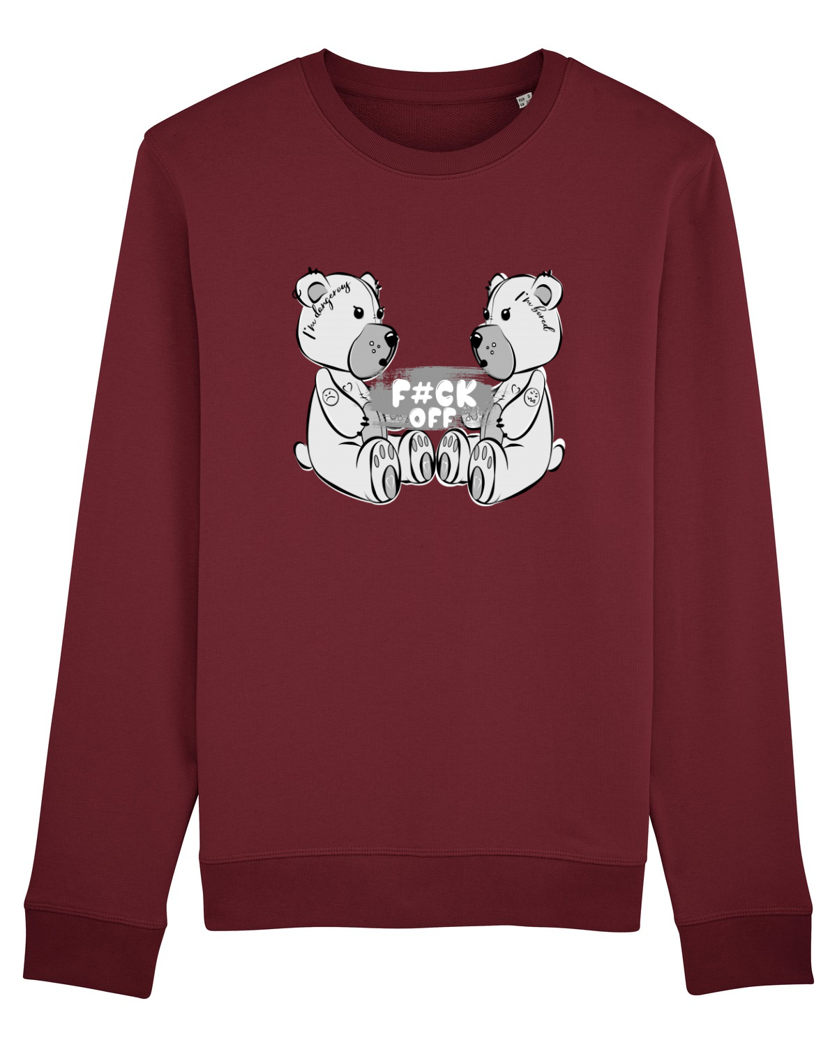 Bluză mânecă lungă Unisex Rise Burgundy