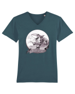 BEACH SHARK Monocrom 1 Tricou mânecă scurtă guler V Bărbat Presenter