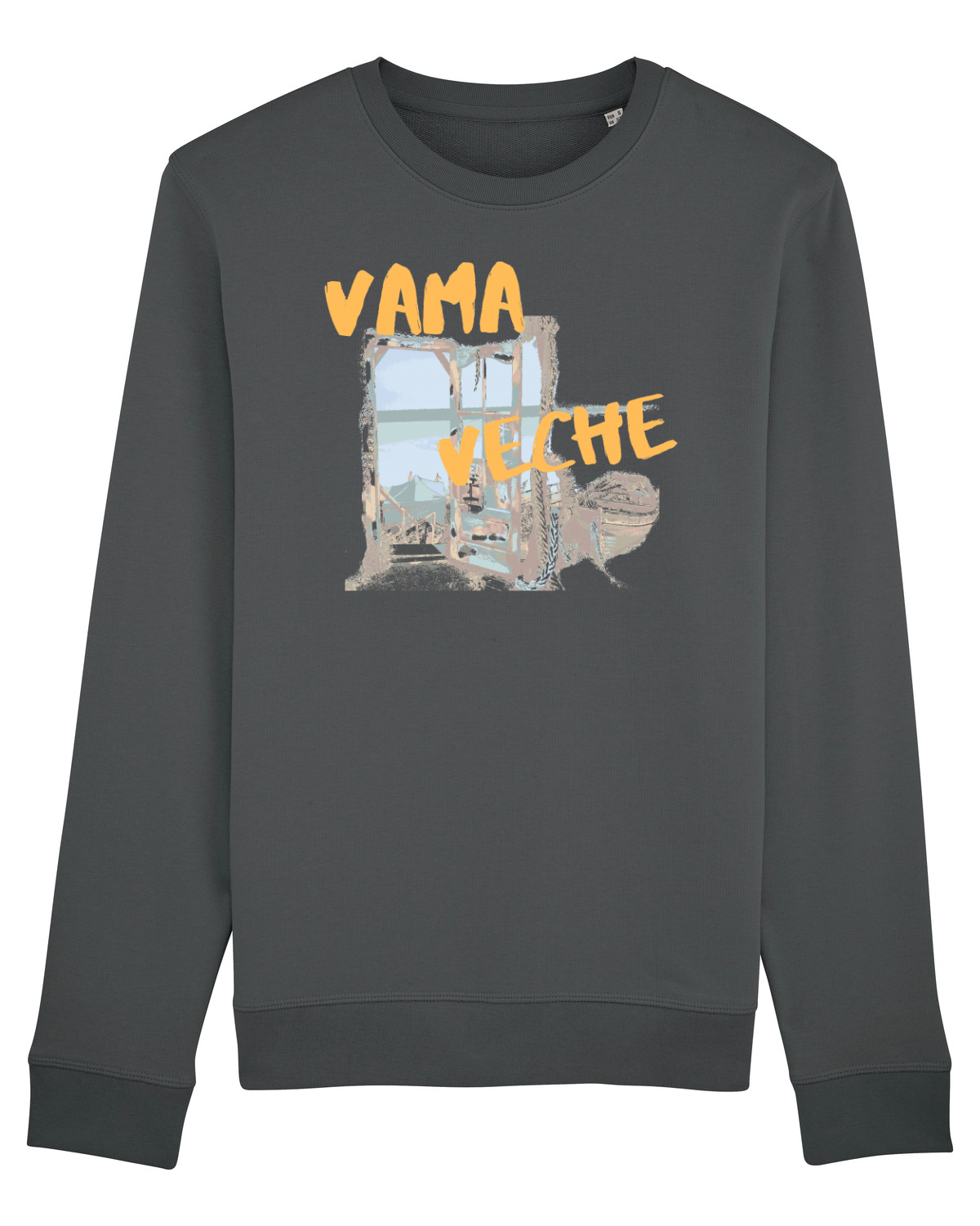 Bluză mânecă lungă Unisex Rise Anthracite