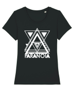 Paranoia Tricou mânecă scurtă guler larg fitted Damă Expresser