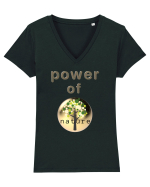 Power of nature Tricou mânecă scurtă guler V Damă Evoker
