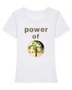 Power of nature Tricou mânecă scurtă guler larg fitted Damă Expresser