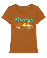 Always On My Mind Tricou mânecă scurtă guler larg fitted Damă Expresser
