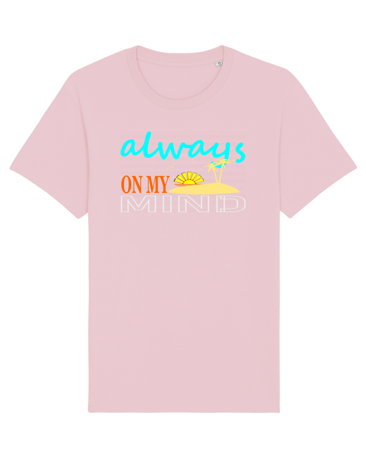 Tricou mânecă scurtă Unisex Rocker Cotton Pink