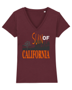 Sun Of California Tricou mânecă scurtă guler V Damă Evoker