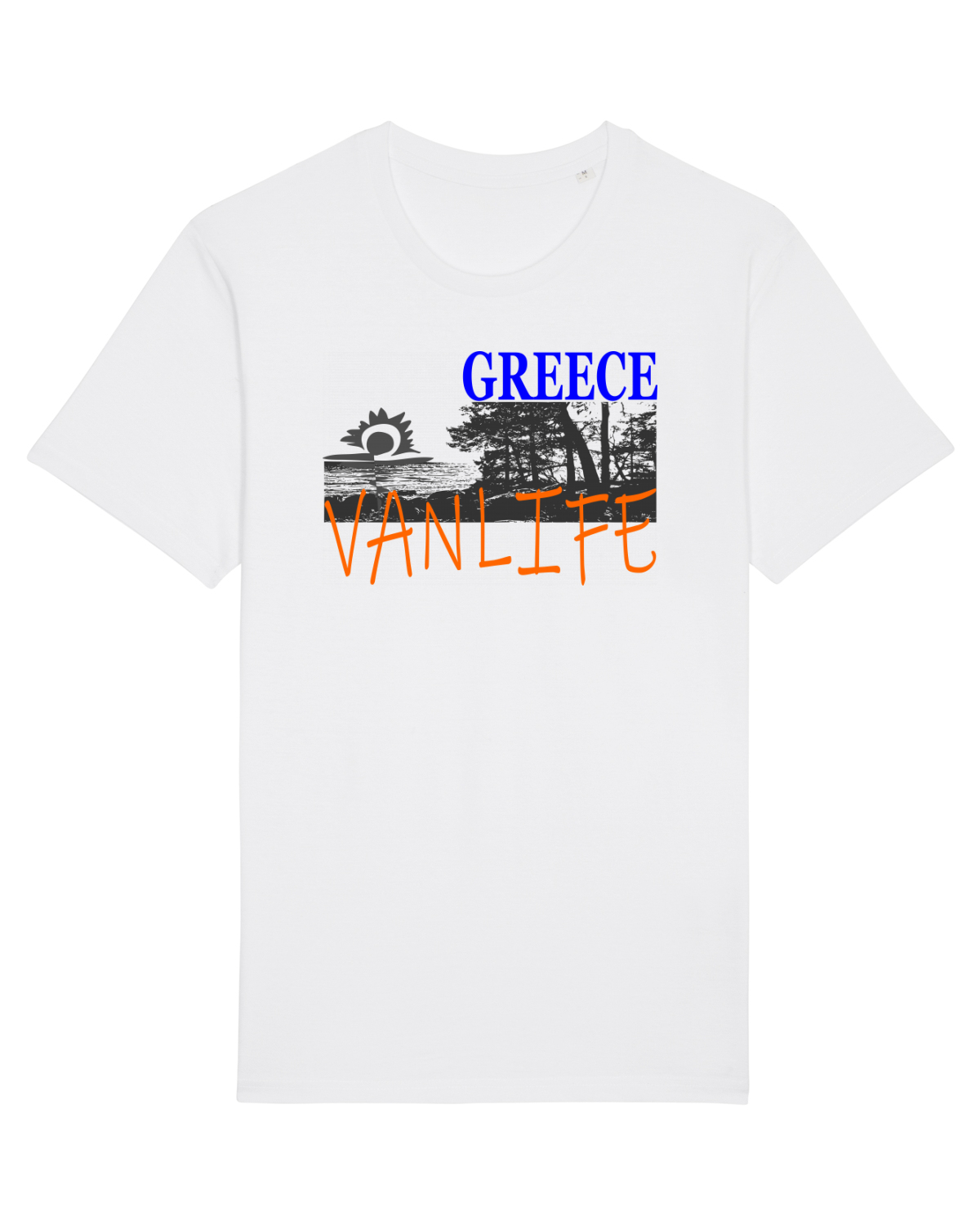 Tricou mânecă scurtă Unisex Rocker White