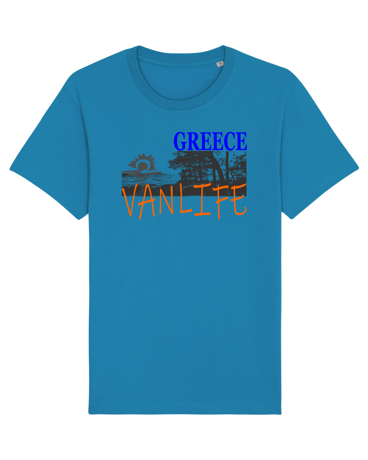 Tricou mânecă scurtă Unisex Rocker Azur