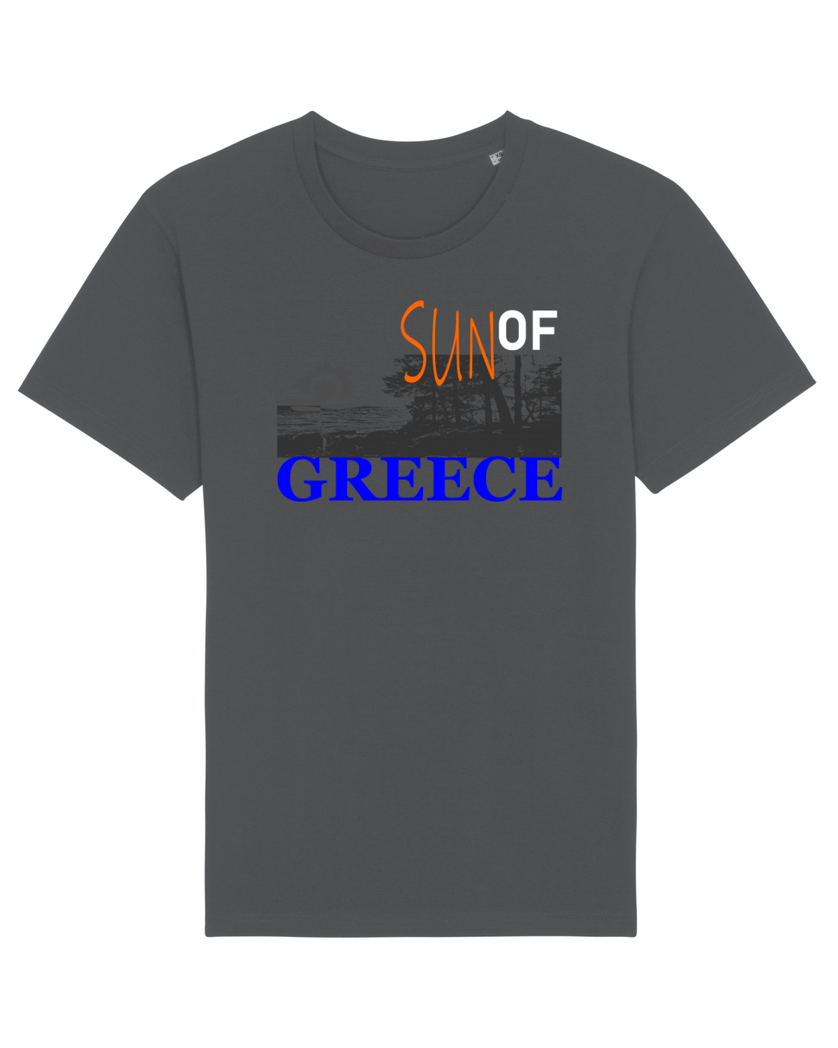 Tricou mânecă scurtă Unisex Rocker Anthracite