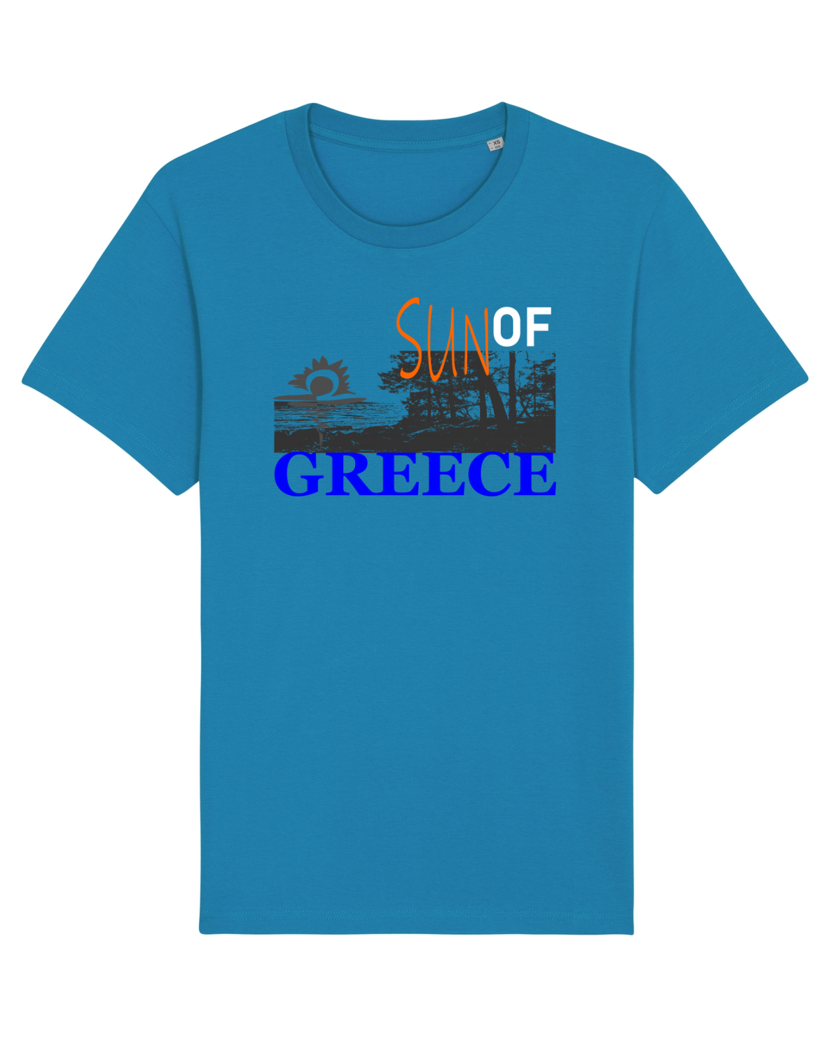 Tricou mânecă scurtă Unisex Rocker Azur