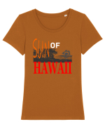 Sun Of Hawaii Tricou mânecă scurtă guler larg fitted Damă Expresser