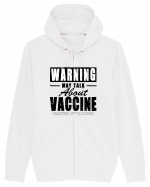 Warning May Talk About Vaccine Hanorac cu fermoar Unisex Connector