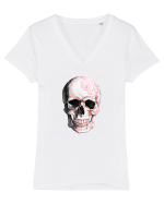 Pink Skull Tricou mânecă scurtă guler V Damă Evoker