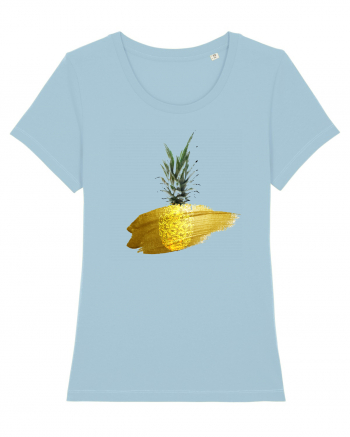 Golden Pineapple Sky Blue