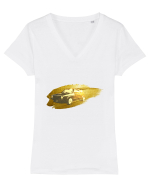 Golf Mk1 Gold Tricou mânecă scurtă guler V Damă Evoker