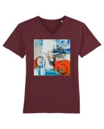 Dirt Bike painting Tricou mânecă scurtă guler V Bărbat Presenter