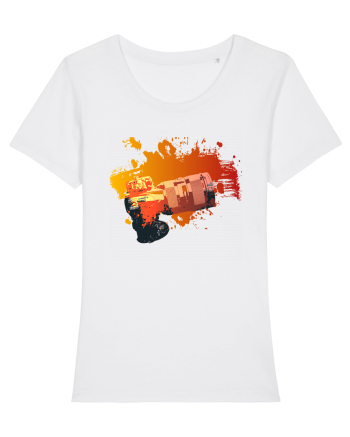 Orange Camera White