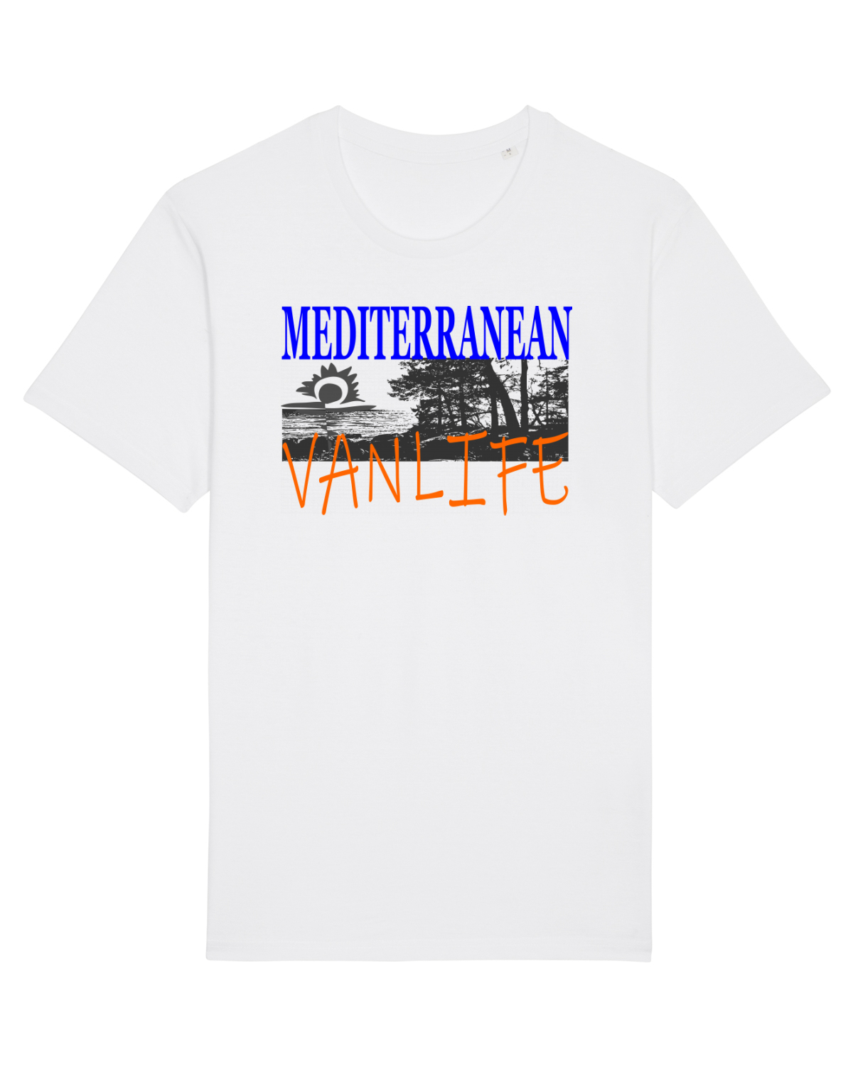 Tricou mânecă scurtă Unisex Rocker White