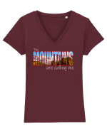 Mountains Tricou mânecă scurtă guler V Damă Evoker