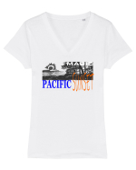 Pacific sunset Tricou mânecă scurtă guler V Damă Evoker