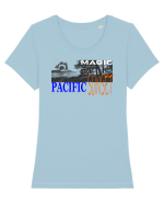 Pacific sunset Tricou mânecă scurtă guler larg fitted Damă Expresser