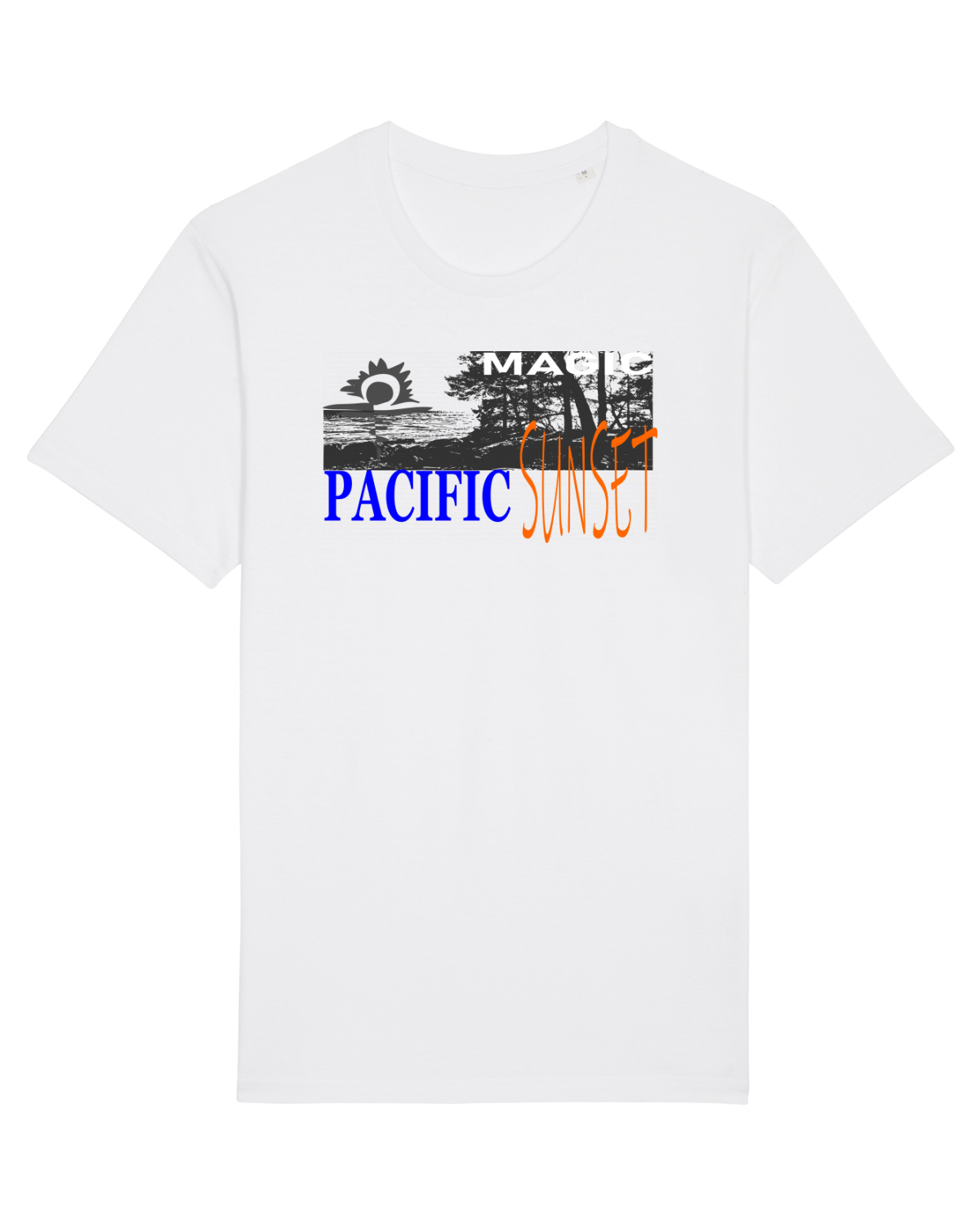 Tricou mânecă scurtă Unisex Rocker White