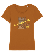 Vama  Veche Tricou mânecă scurtă guler larg fitted Damă Expresser