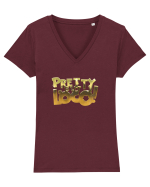 Pretty but loco! Tricou mânecă scurtă guler V Damă Evoker