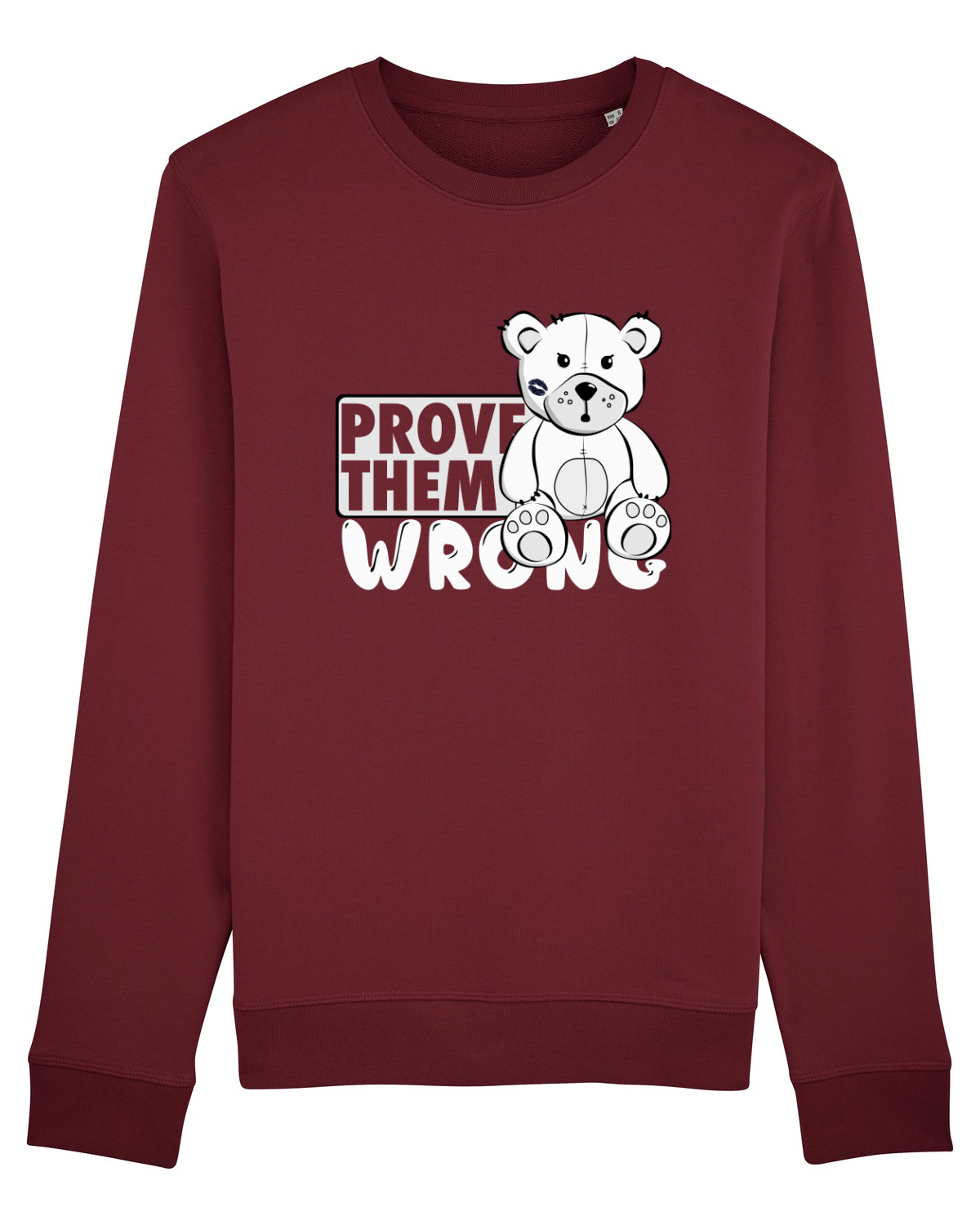 Bluză mânecă lungă Unisex Rise Burgundy