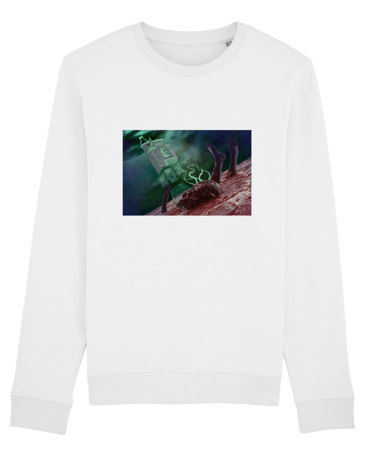 Bluză mânecă lungă Unisex Rise White