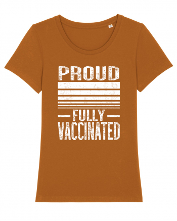 Proud Fully Vaccinated  Roasted Orange