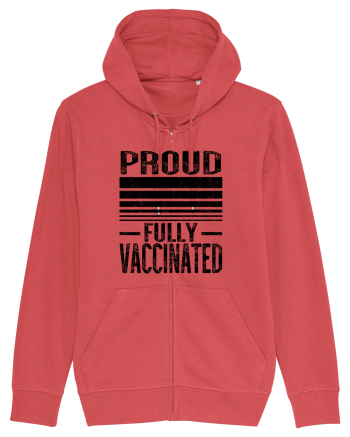 Proud Fully Vaccinated  Carmine Red