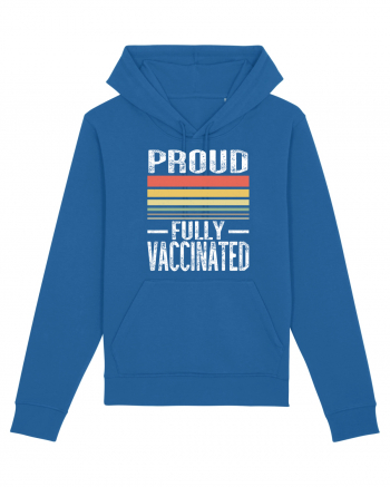 Proud Fully Vaccinated Sunset Royal Blue