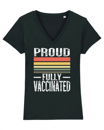 Proud Fully Vaccinated Sunset Black