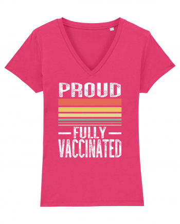 Proud Fully Vaccinated Sunset Raspberry