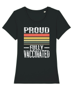 Proud Fully Vaccinated Sunset Tricou mânecă scurtă guler larg fitted Damă Expresser