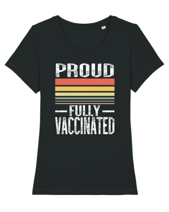 Proud Fully Vaccinated Sunset Black